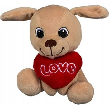 plyšák PLYŠOVÝ PEJSEK SE SRDÍČKEM LOVE PLYŠÁK