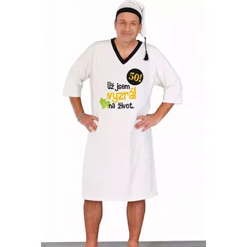 Pánská noční košile - 50 - bílá