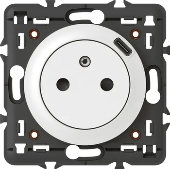 Elektroinstalační materiál LEGRAND CL ZÁSUVKA 2P+T/USB-C BÍLÁ 068127