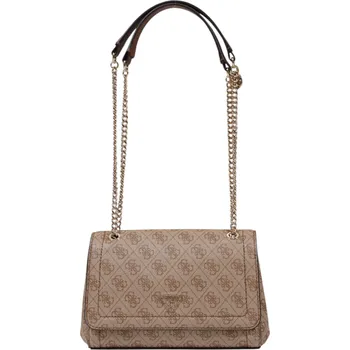 Módní doplněk Guess kabelka s řetízkovým ramínkem Guess hnědá | krémová 3491365