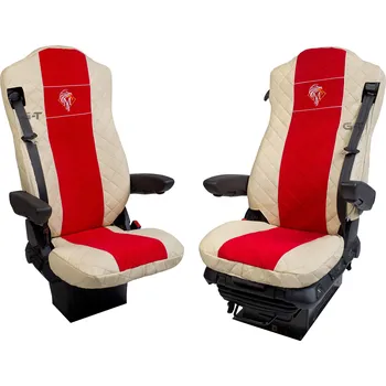 Potah sedadla Potah do auta MB ACTROS MP IV 1+1, 2 pásy 122/BEZ/CZER