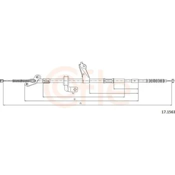 Auto-moto Tažné lanko, parkovací brzda COFLE CFE17.1563