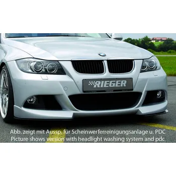 Nárazník Rieger přední nárazník pro BMW řada 3 E90, E91 sedan, touring před faceliftem, plast ABS bez povrchové úpravy, pro vozy s ostřikovači světlometů