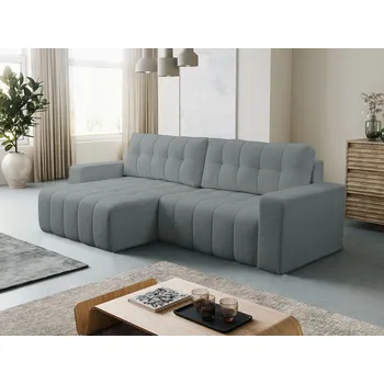 Sedací souprava Rohová rozkládací sedací souprava WAPATO - světlá grafitová