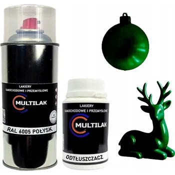 Barva ve spreji Lak ve spreji na figurky, skleněné a keramické ozdoby RAL 6005 LESK
