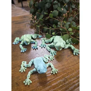 Žába magnetická 3D tisk zelená metalická