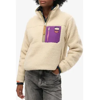 Oblečení a móda Dámská fleecová mikina Superdry Superdry krémová 3490576