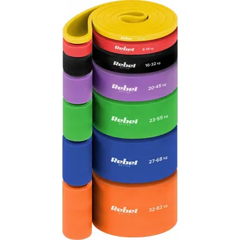 Sada posilovacích gum TPE Power Band PT-S7 4-82 kg, 7 kusů TPE Rebel