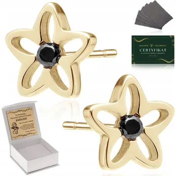 Náušnice ZLATÉ ŠPERKY / STŘÍBRNÉ NÁUŠNICE PRO DÍVKU DÁREK KE KŘTINÁM SVATÉHO