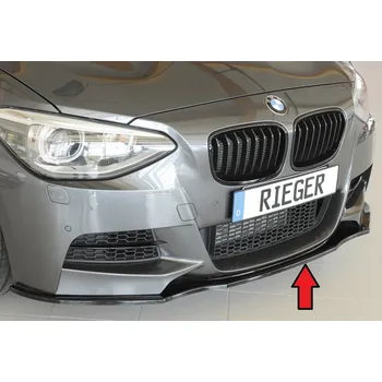 Nárazník Rieger lipa pod přední nárazník pro BMW řada 1 F20, F21 sedan / 2-dvéř., sedan / 4-dvéř. před faceliftem, 09/11-03/2015, 09/12-03/2015, plast ABS lakovaný do černé lesklé barvy