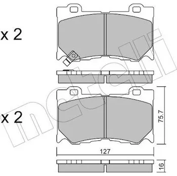 Brzdová destička Sada brzdových destiček, kotoučová brzda METELLI 22-1029-0