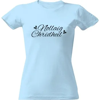 Dámské tričko Tričko s potiskem Nollaig Chridheil - černá dámské