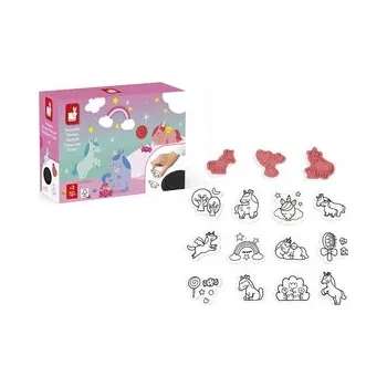 Dětské razítko Janod Razítka Jednorožec 15 ks (Razítka Jednorožec Janod )