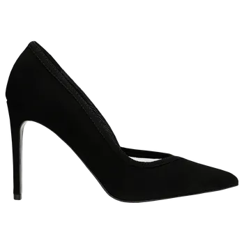 Dámské lodičky Černé Sametové Lodičky Na Vysokém Podpatku Wojas 3518081 39,5