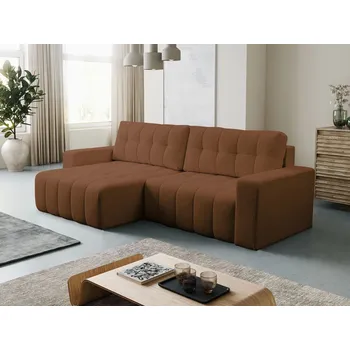 Sedací souprava Rohová rozkládací sedací souprava WAPATO - hnědá