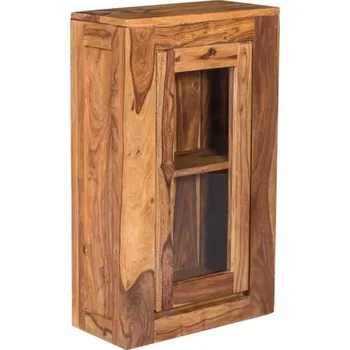 Koupelnový nábytek Masivní koupelnová skříňka Leeston z palisandru, hnědá, lakovaná – 42×25×70 cm