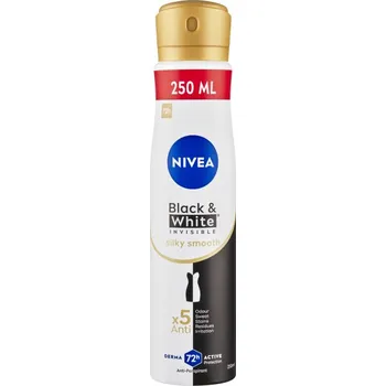 Nivea Black & White Invisible Silky Smooth antiperspirant ve spreji, 250 ml