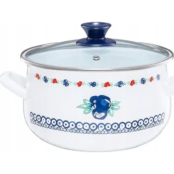 Hrnec Tradiční Hrnec Emalia Olkusz prémiový hrnec bílý 5 l