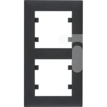 Hager LUMINA intense Rámeček dvojitý 2-násobný vertikální černý WL5623