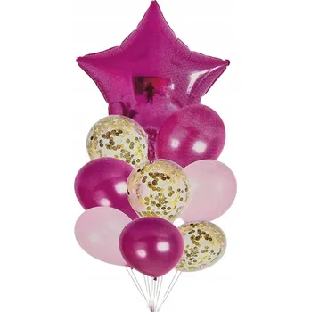 Balónek BALÓNKY K NAROZENINÁM SADA BALÓNKŮ MIX 9KS SVATBA PARTY DEKORACE