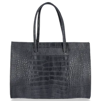 Kabelka Kožené kabelka aktovka Vittoria Gotti šedá V2026