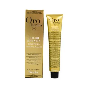Barva na vlasy Fanola OroTherapy Color Keratin permanentní barva na vlasy bez amoniaku 100 ml, 5.606