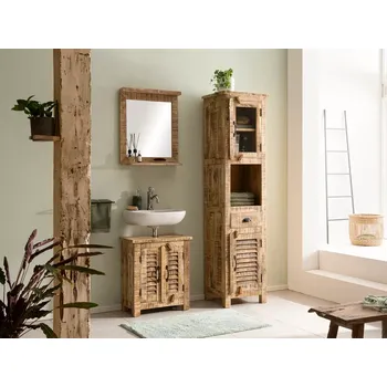 Koupelnový nábytek Masivní 3dílná koupelnová sada Caribou