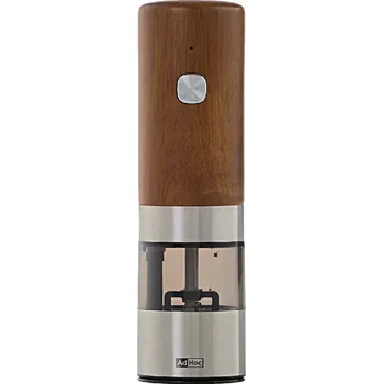 Mlýnek na koření Akumulátorový mlýnek na pepř/sůl AdHoc iMill 17x5 cm, akátové dřevo, USB