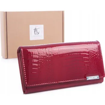 Jennifer Jones peněženka z pravé kůže červená - dámská