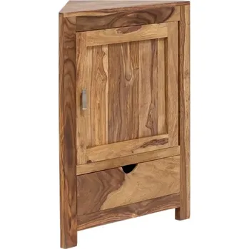 Koupelnový nábytek Masivní koupelnová skříňka Lagos z palisandru, lakovaná, hnědá – 60×32×80 cm