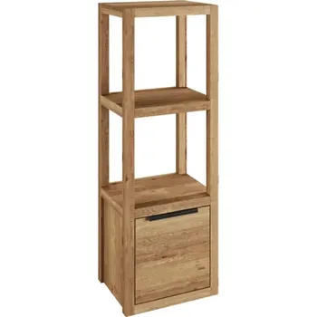 police Masivní závěsná police Sydney z divokého dubu, olejovaná, hnědá – 31×25×90 cm