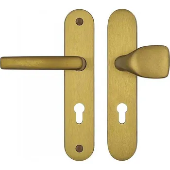 Dveřní kování A2/72mm klika-madlo bez krytky Al F4 bronz elox