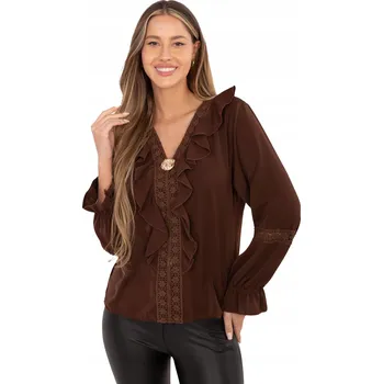 Dámská halenka Hnědá halenka IT-BZ-8738.24