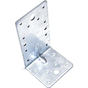 Tesařské kování Úhelník UP7 s prolisem, nepravidelný, 80x40x45x2mm, Zn, 50ks