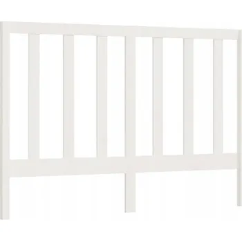 VidaXL Čelo postele, bílé, 146x4x100 cm, masiv