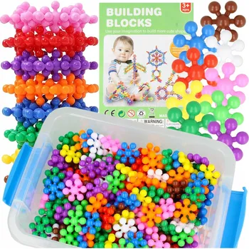 ostatní stavebnice Stavebnice pro stavění květin Kruhy Kuličky STEM 3D pro děti