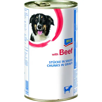 paštika a pomazánka CZ distribuce aro Hovězí kousky pro psy 1240 g