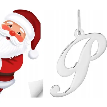 Přívěsek STŘÍBRNÝ PŘÍVĚSEK NA ŘETÍZEK PŘÍVĚSEK PÍSMENO P OZDOBNÉ 925 PÍSMENO