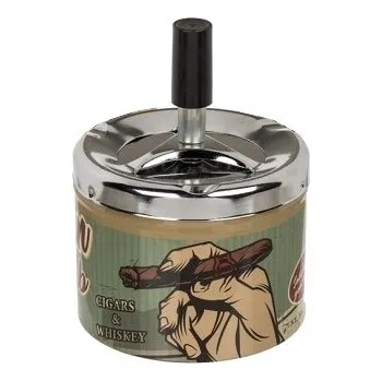 POPELNÍK KOVOVÝ OTOČNÝ UZAVÍRATELNÝ XL TOBACCO