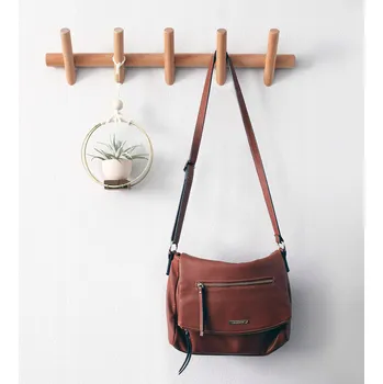 Věšák VĚŠÁK NA OBLEČENÍ NA ZEĎ S 5 HÁČKY, TYČOVÝ VĚŠÁK DO PŘEDSÍNĚ