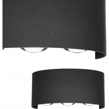 Nástěnné svítidlo Venkovní LED nástěnné svítidlo černé, svítící nahoru a dolů, 3000K, IP54 Italux