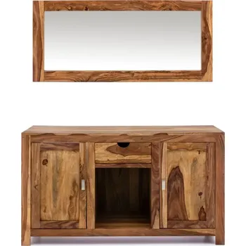 Koupelnový nábytek Masivní koupelnový set Lagos 2dílný palisandr, lakovaný, hnědý