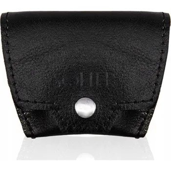 Peněženka Solier peněženka na mince z přírodní lícové kůže černá - muž