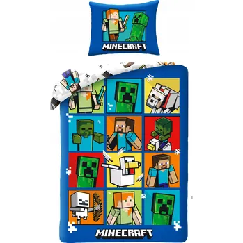Povlečení Dětské povlečení Minecraft 140x200 Halantex 100% bavlna stev creeper