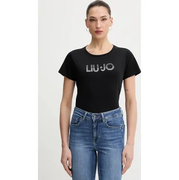 Pánská móda Bavlněné tričko Liu Jo TA6056.JS923 černá 99A, vel. M