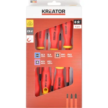 Šroubovák Kreator KRTH20101 - Sada elektrikářských šroubováků 6ks VDE