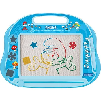 Magnetická kreslící tabulka Lexibook Magnetická vícebarevná kreslicí tabulka - Šmoulové