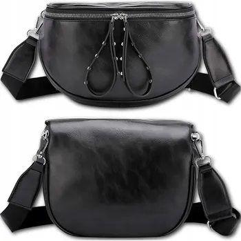 Kabelka Taška kabelka přes rameno EdiBazzar eko kůže černá