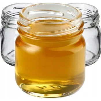 Zavařovací sklenice 10x SKLENĚNÁ ZAVAŘOVACÍ SKLENICE 40 ml ZAVAŘOVACÍ SKLENIČKA NA KOŘENÍ MED