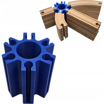 Vláček a vláčkodráha ORGANIZÉR TŘÍDIČ PRO DŘEVĚNÉ VLÁČKODRÁHY Kolba Modrá Nízká